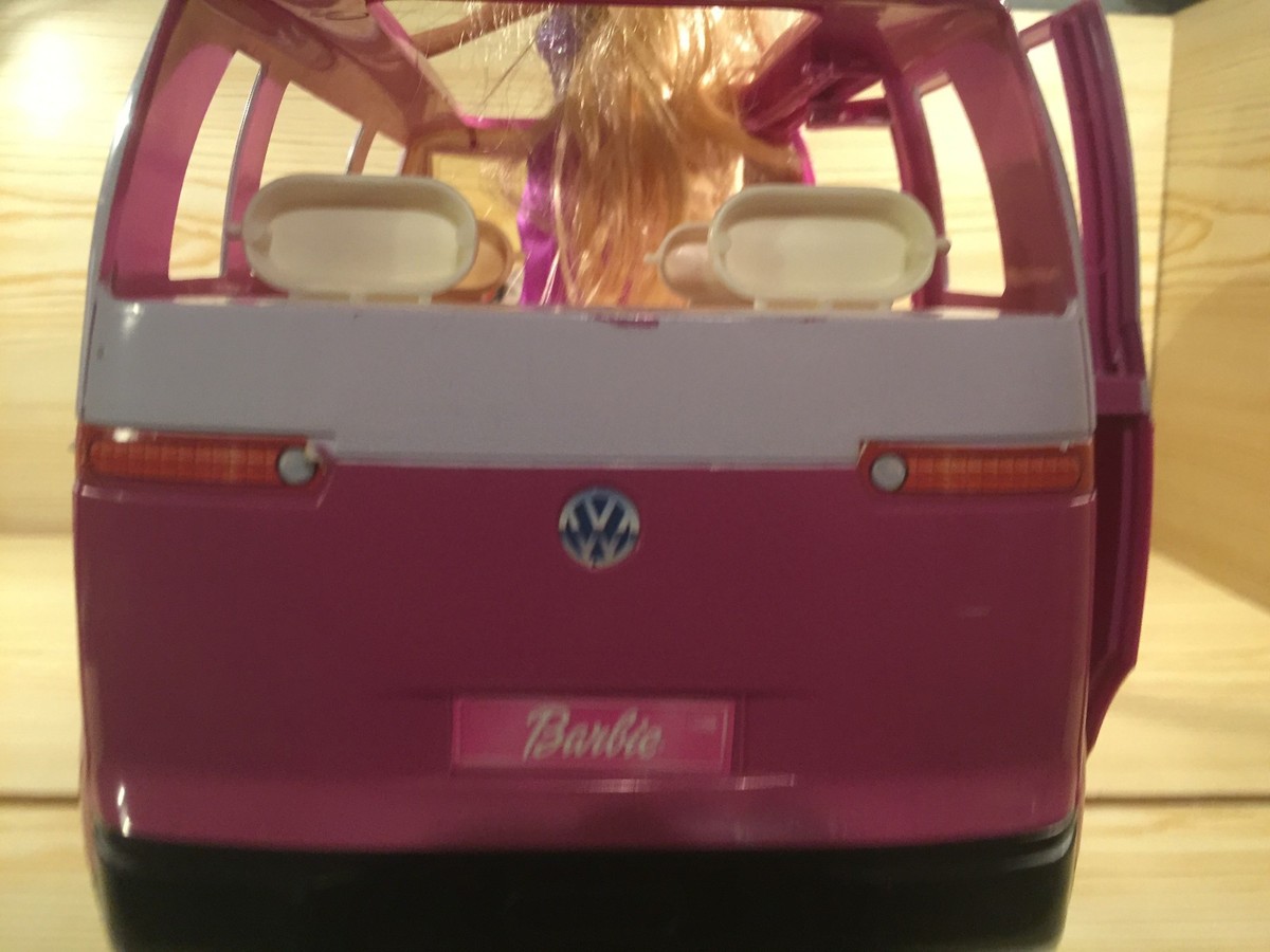 Mattel 2002 Barbie VW Volkswagen Microbus Car Vehicle Working Horn