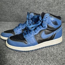 Nike Air Jordan 1 High OG Blue Black Youth Size 6Y Sneakers 575441 404