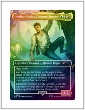 1x Nathan Drake, Treasure Hunter, Foil, Uncharted Secret Lair, Magic MTG NM