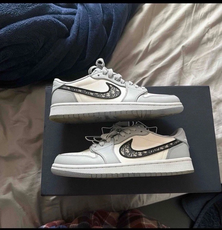 Jordan 1 x Dior High Gray for Sale | Authenticity Guaranteed | eBay