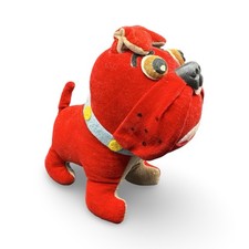 Vintage 60s Dakin Dream Pets Semper Fidelis Red Bulldog Hard Body Plush Toy