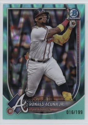 2025 Bowman Chrome Aqua RayWave Refractor 16/199 Ronald Acuna Jr Acuña #13 1oc2