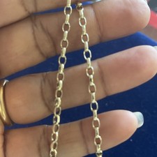 Solid 9 Ct Yellow Gold  belcher  Chain  UK Hallmarked