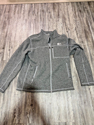 The North Face Sweater Fleece Jacket Mens L Gray Full Zip Telluride New w/o Tags
