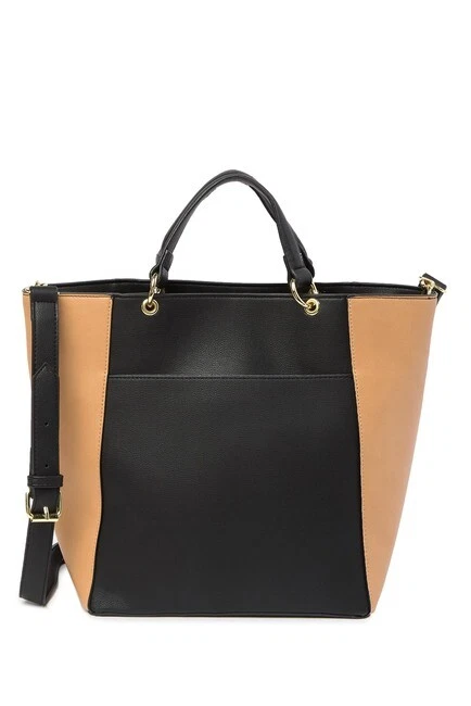 Danielle Nicole Meghan Brown Black Crossbody Tote Bag X1004 - Image 3 of 4
