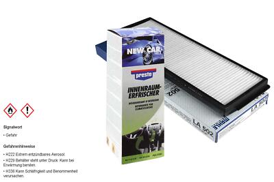 MAHLE/KNECHT Innenraum-Filter LA 502+Presto Klima Fresh Erfrischer New Car Duft