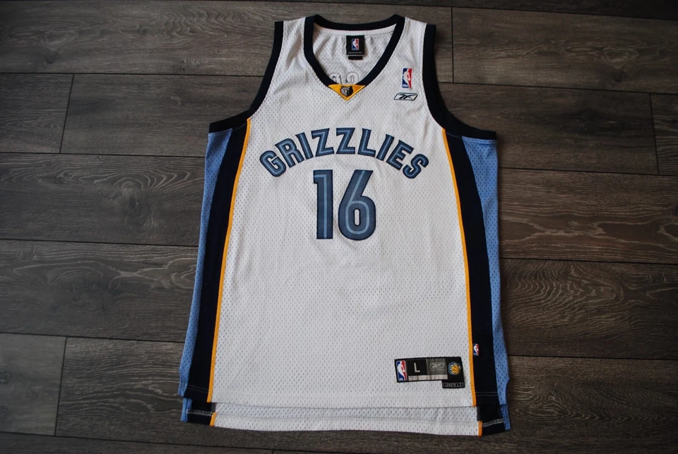 VNTG ADIDAS NBA MEMPHIS GRIZZLIES PAU GASOL AUTHENTIC SEWN JERSEY LARGE MEN'S - Image 2 of 4