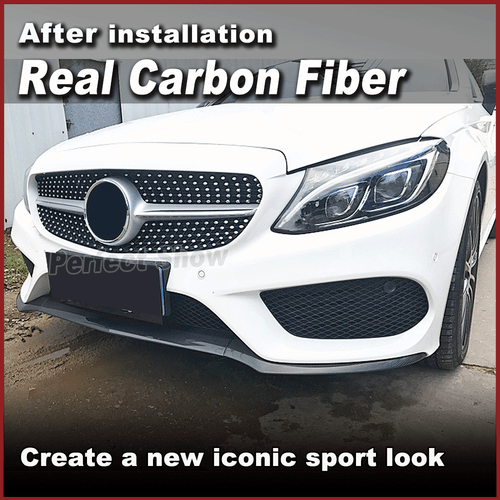 Alerón delantero de carbono para Mercedes W205 Sport C205 C250 C43 AMG 15-17 - Imagen 3 de 11