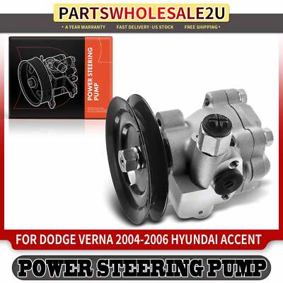 Power Steering Pump w/ Pulley for Hyundai Accent 1996 1997 2001-2005 Dodge 1.5L