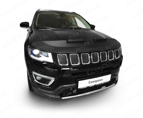 CAR HOOD BONNET BRA fit Jeep COMPASS since 2016 NOSE FRONT END MASK TUNING - Imagen 2 de 3