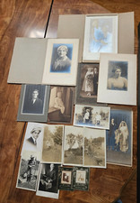 Lot 16 Antique Photographs Children Men Women Family