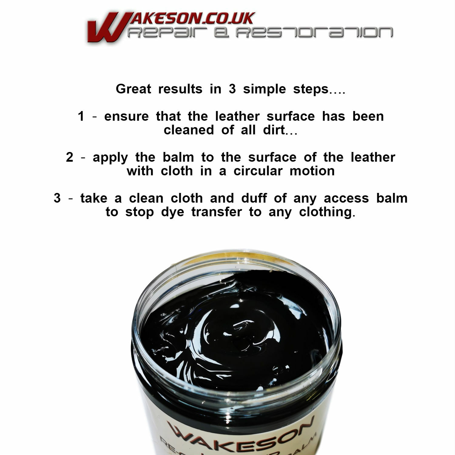 Leather Recolouring Balm 250ml Recolour & Restore Leather Sofa Chair