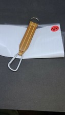 Genuine leather keychain carabiner, handmade,hand stitched,made in USA,new #186