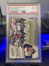 2020 Panini Prestige Tom Brady Prestigious Pros Xtra Gold /50 Patriots PSA 8