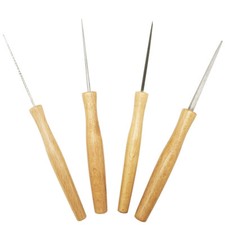 4 Sets of Grand Piano repair Tool Kits Flange Hole Easer File Cleaner Puncher