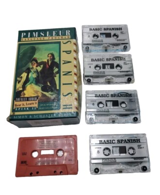 Pimsleur Language Program  Spanish Basic Hear It Learn It 4 Cassettes + 1 Other