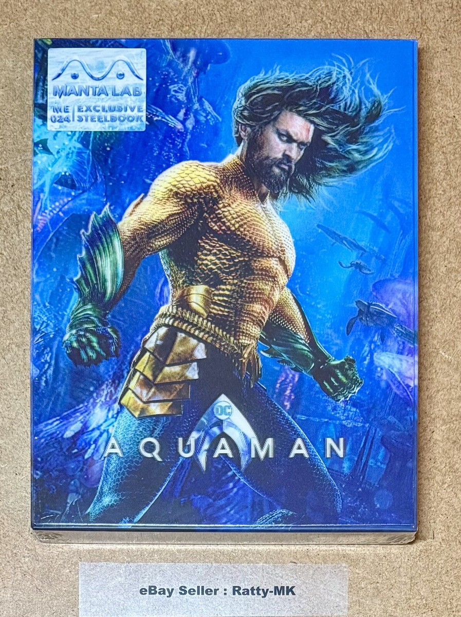 AQUAMAN - MANTA LAB 4K + BLU RAY DOUBLE LENTICULAR STEELBOOK