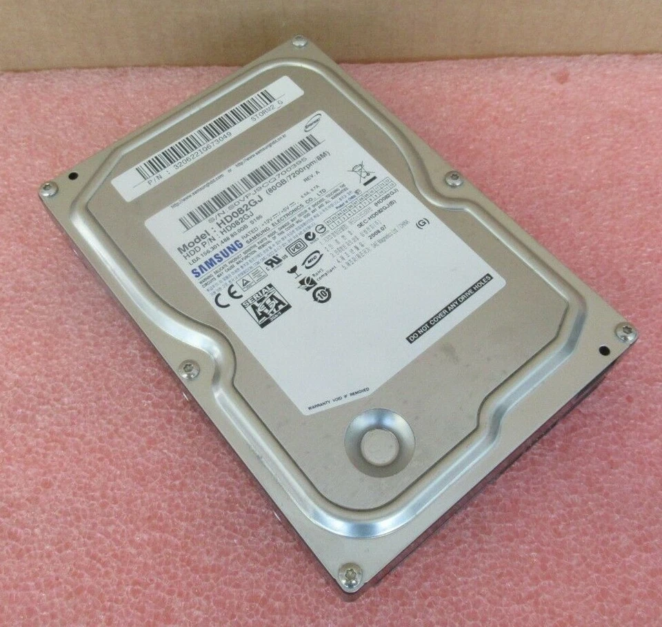 Samsung SpinPoint S166 80GB 3.5" SATA 3GB/s 7.2K 8MB HDD Hard Drive HD082GJ - Image 4 of 4