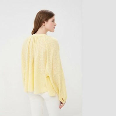 free people yellow blouse
