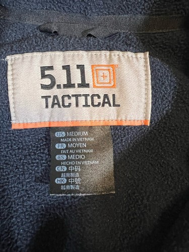 5.11 Tactical Jacket Mens Medium Blue Fleece Soft Shell Utility Patrol Coat Zip - Picture 9 of 11