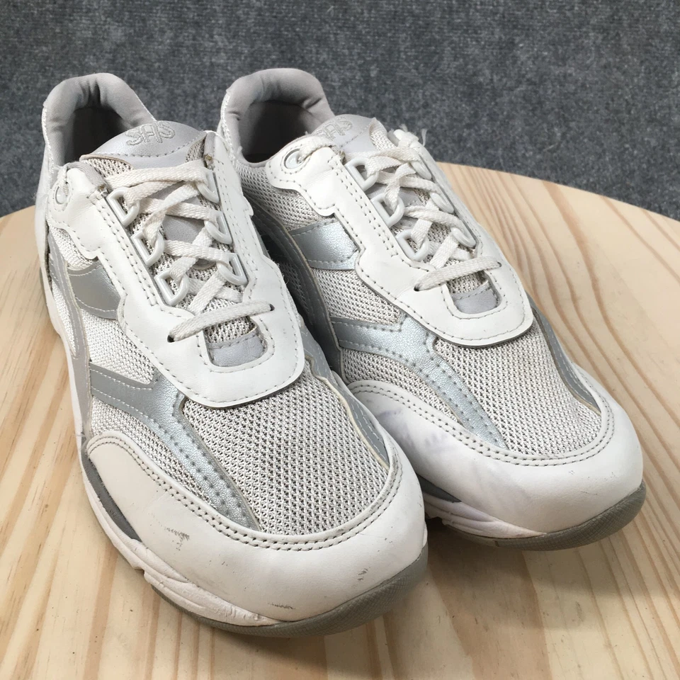 Sas Zapatos Mujer 10 M Tour Informales Tenis Cómodos Blanco Malla Con Cordones Parte Superior Baja Foto 3 de 4