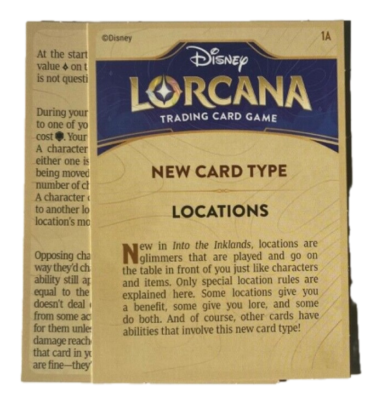 Disney Lorcana TCG x1 Set of Location Rules Card Miscut - Square Corner  Error | eBay
