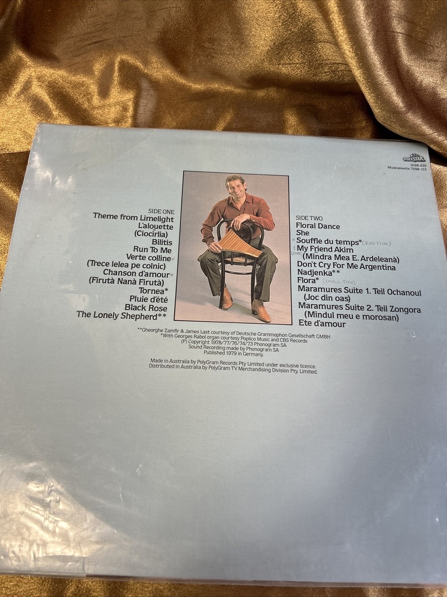 Gheorghe Zamfir LP The Flutes Of Pan 20 Original Songs in