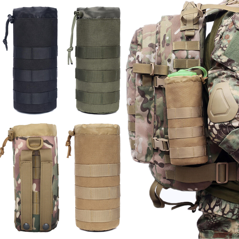 Tactical Molle Water Bottle Holder Pouches Bag Travel Hiking Water