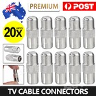 F Type Female Plug to PAL Male Socket Coaxial TV Antenna Cable Connector Adapter