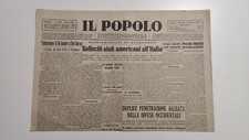 IL POPOLO 5 OTTOBRE 1944 GIORNALE D' EPOCA WW2 ROOSEVELT