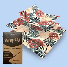 Reusable Beeswax Food Wraps - Assorted Sizes - 3 Pack - Pick your design