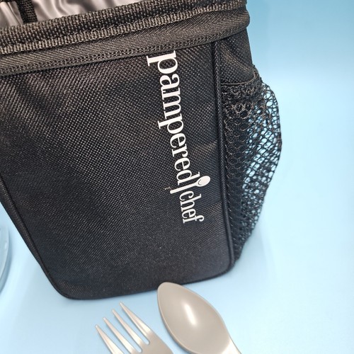 Pampered Chef Make and Take Einmachglas Thermo Brotzeittasche Gabel Löffel 1432 1462 - Bild 7 von 8