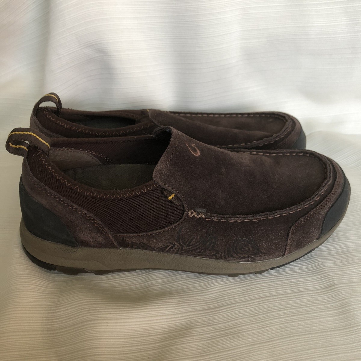 Olukai Kama Hele Tan Suede Men\'s Comfort Slip-On Loafers Size 9.5 Amazon.com | OLUKAI Ka main image 3