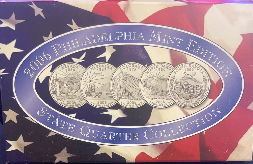 Lot of 5 State Quarter Sets 2006 Gold Platinum Denver Philadelphia 2007 Platinum - Image 4 of 4