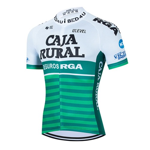 Men 2025 Cycling Jersey Bib Shorts Set Green White Short Sleeve Riding Shirt - Picture 13 of 18