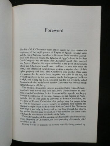 SIGNED; G K Chesterton (1986-1st) Michael Ffinch - Father Brown Author Lit Biog - Picture 7 of 12