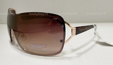  75 Vince Camuto VC1000 Brown Gold Shield Authentic Women Sunglasses /1189/ NEW