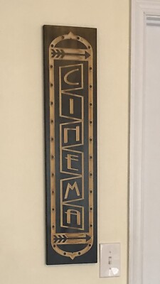 Movie Cinema Room Home Theater Decor Man Cave Sign Gift Movie Room ARROW RIGHT