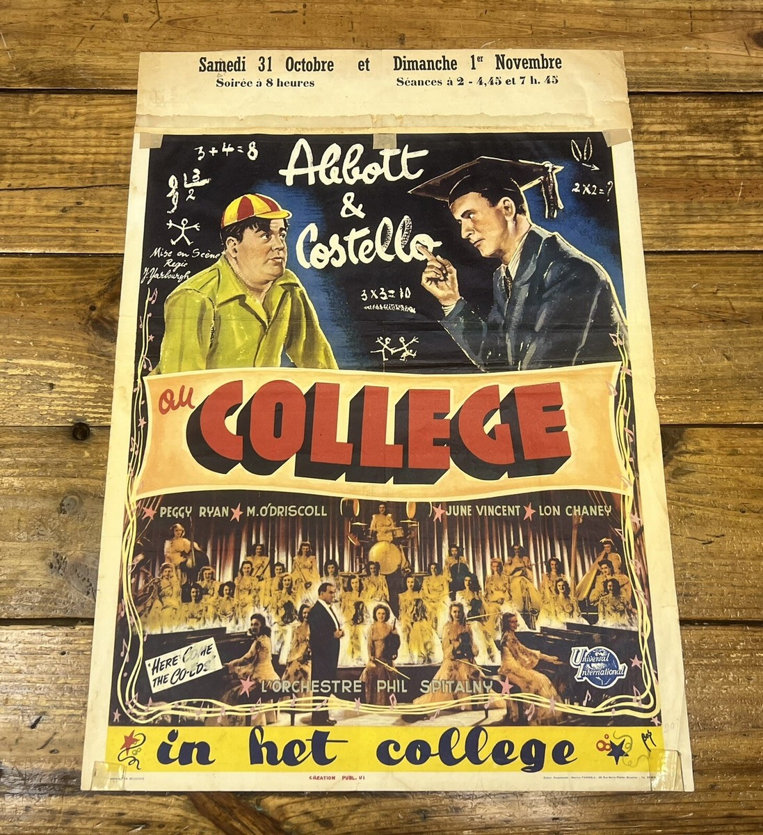 1945 Abbott & Costello “Here Come the Co-eds” Mexican Movie