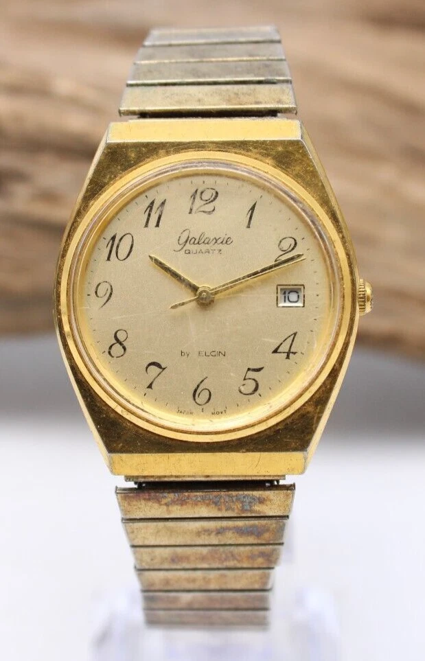 GALAXIE QUARTZ BY ELGIN UC024WA MEN S WATCH 33.4mm 18.4mm LUG RUNS