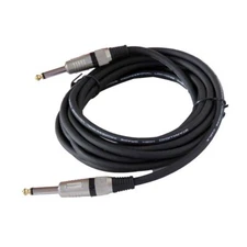 25ft Instrument Guitar Mic PA Speaker Cable 6.35mm 1/4" to 1/4" Mono Male Cord
