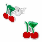 A Pair Cute Stud Cherries Girls Kids Earrings 925 Real Silver