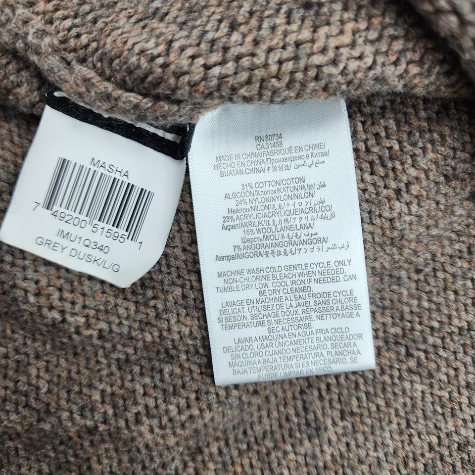 Suéter BCBGMAXAZRIA Grueso Tejido Cuello en V Masha Gris Anochecer L Foto 3 de 4