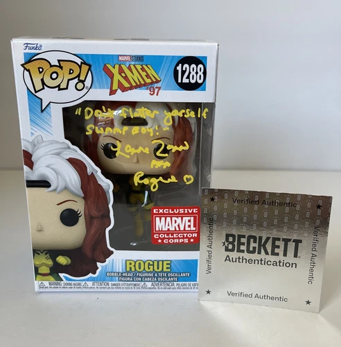 Lenore Zann Signed Autographed Rogue X-Men 97 Marvel 1288 Funko Pop Beckett QR