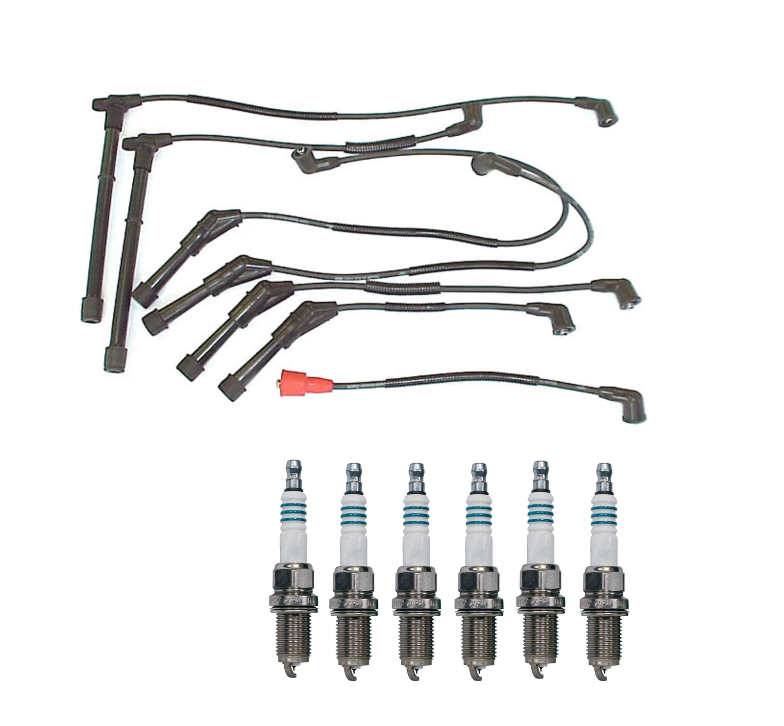 Denso Wire Set 7mm  6 Iridium Power Spark Plugs 0.044 Kit For Nissan 3.0 V6