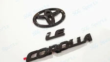 NEW Gloss Black OVERLAY EMBLEM Fit 2020-2025 TOYOTA COROLLA LE PT948-02200-02
