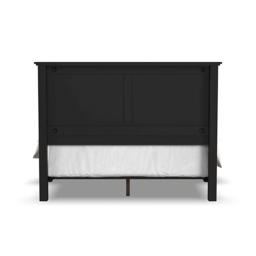 Homestyles Panel Beds 50.5"Hx66.5"Wx88.5"D Bed Frame Mounted Queen Size Black - Picture 11 of 12