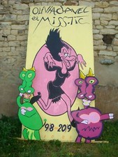 MISS TIC & OLIVIA CLAVEL, Exposition 2003 : PANNEAU réalisé par Henk de JONG 