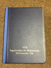 DDR Urkundenmappe Melo -VEB Ingenieurb&uuml;ro f&uuml;r Meliorationen Bad Freienwalde Oder