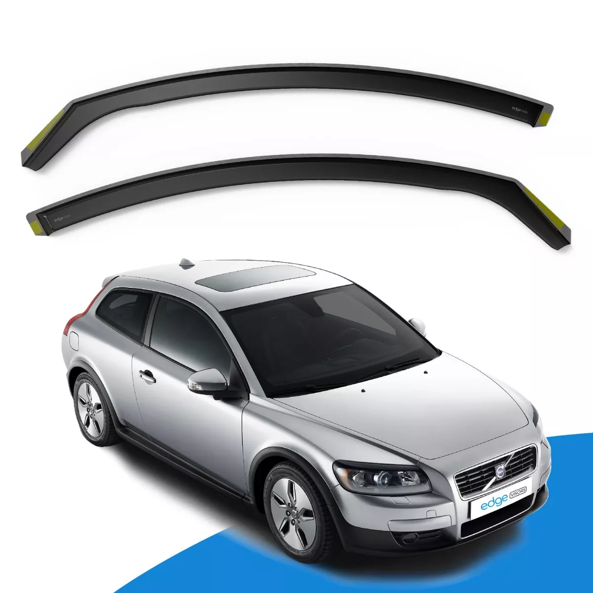 Volvo C30 2006 2013 3 Door Hatchback Wind Deflectors 2pc Edgevisors
